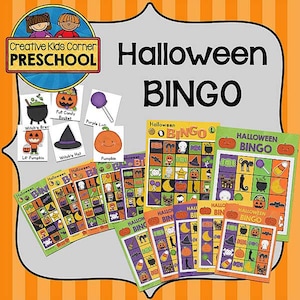 Bingo de Halloween {Actividad educativa para preescolar/jardín de infantes}