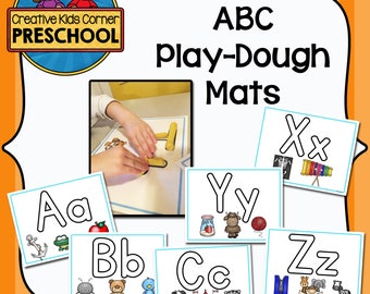 Tapetes de plastilina ABC {Recurso de actividades educativas para preescolar y jardín de infantes}