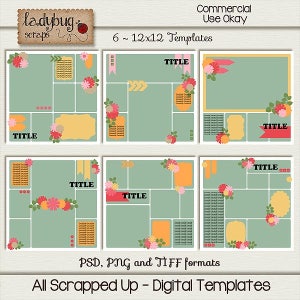 All Scrapped Up - Digital Templates