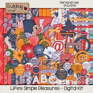 Life's Simple Pleasures Kit {High Quality Digital Scrapbooking Kit} ** SOFORTIGER DOWNLOAD ** Speichern Sie Ihre wertvollen Erinnerungen!