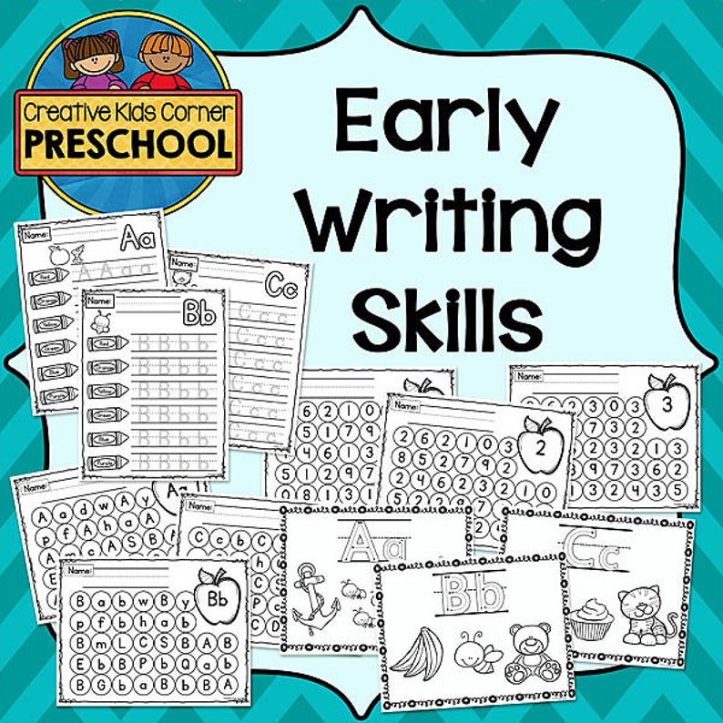 Early Writing Skills preschool & Kindergarten Educational | Etsy