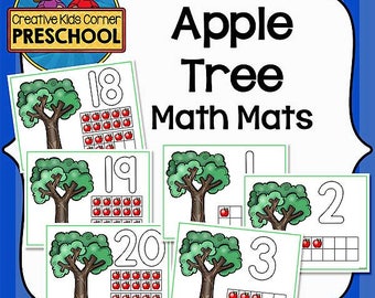 Apple Tree Math Mats {Preschool & Kindergarten Educational Resource Activity}