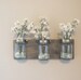 Mason jar organizer, vases, bathroom storage, wall mount mason jar, housewarming gift, bathroom decor, bathroom organizer, mason jar decor 