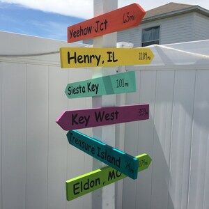 Direction signs, directional signs, wood direction arrows, destination signs, beach direction signs, beach signs, beach decor, beach wedding imagem 3