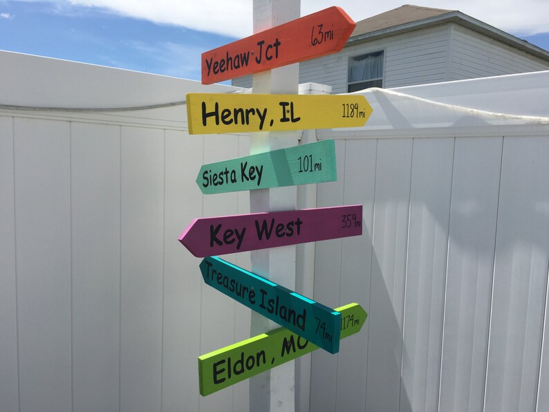 Direction signs, directional signs, wood direction arrows, destination signs, beach direction signs, beach signs, beach decor, beach wedding image 3