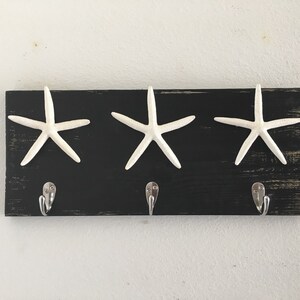 Starfish hooks, wall hooks, keychain holder, jewelry holder, towel rack, starfish decor, nautical decor, beach decor, necklace holder image 4