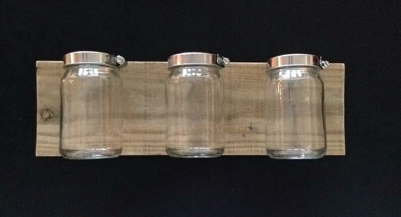 Mason jar organizer, mason jar vase, mason jar decor, bathroom storage, bathroom decor, bathroom organizer, mason jar wall mount image 4