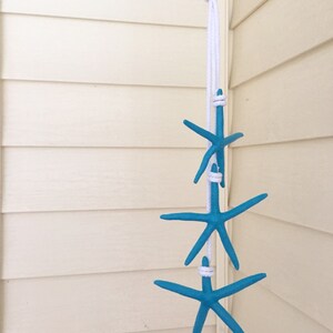 starfish decorations, coastal decor, starfish decor, seashore decor, beach decor, nautical decor, beachy decor, Starfish on a rope image 5