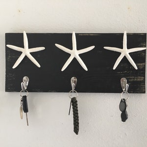 Starfish hooks, wall hooks, keychain holder, jewelry holder, towel rack, starfish decor, nautical decor, beach decor, necklace holder image 3