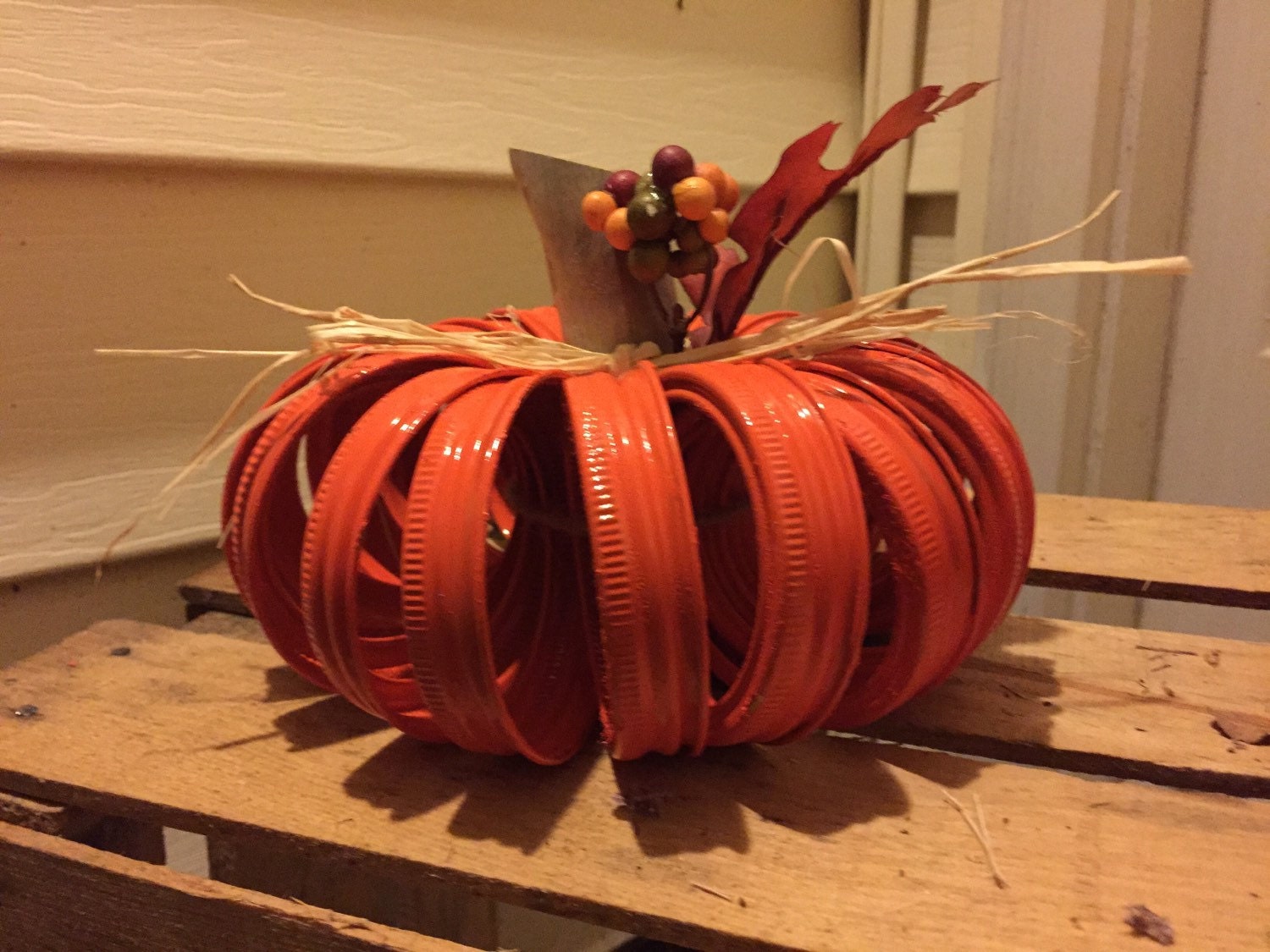 Mason Jar Lid Pumpkin Autumn Pumpkin Fall Decor Fall Decor Etsy