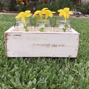 Table top box, planter box, mason jar center piece, wood planter box, country wedding, mason jars, rustic decor, storage box, rustic box