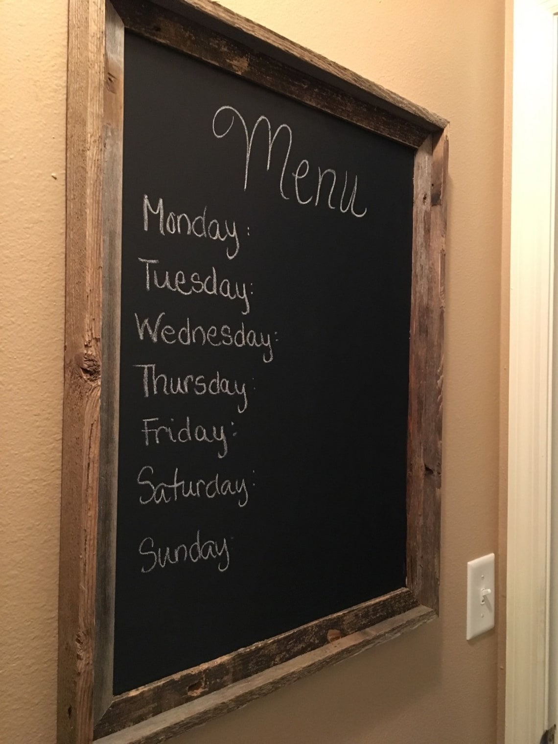 Large Chalkboard Barn Wood Frame Chalkboard Chalkboards Etsy