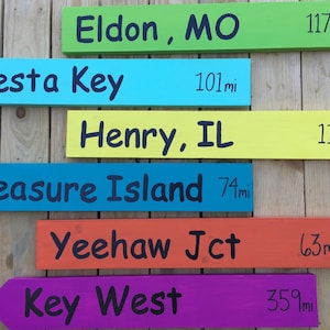 Direction signs, directional signs, wood direction arrows, destination signs, beach direction signs, beach signs, beach decor, beach wedding image 1