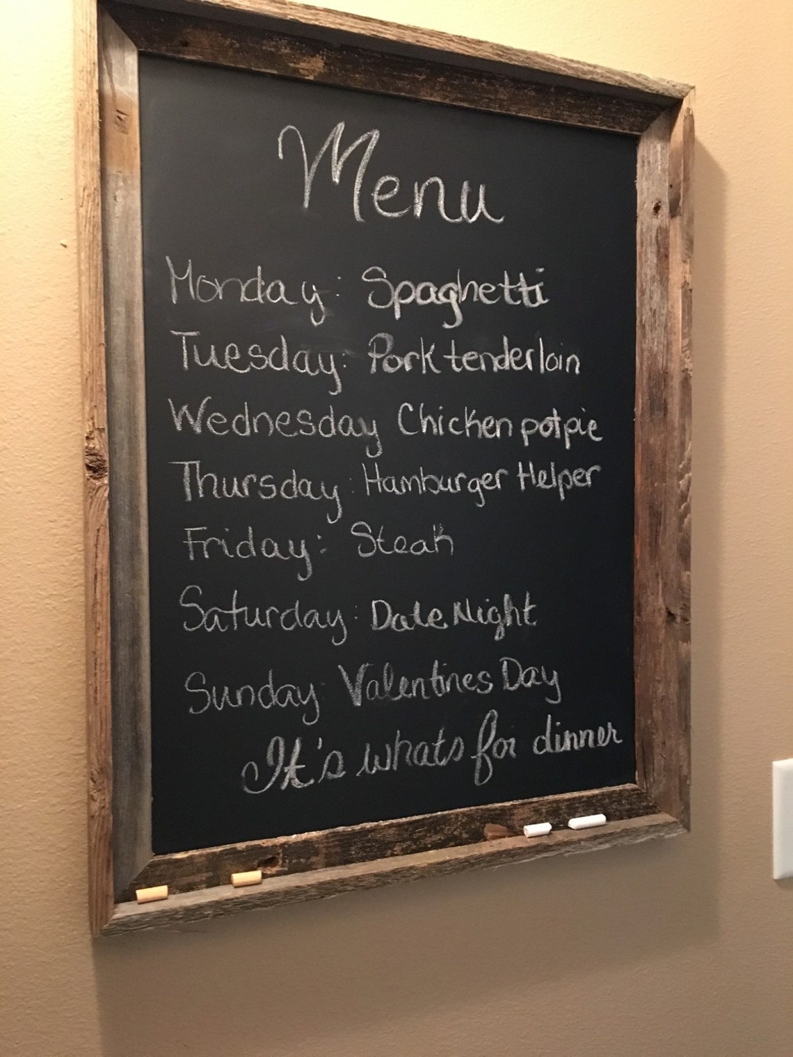 Large Chalkboard Barn Wood Frame Chalkboard Chalkboards Etsy