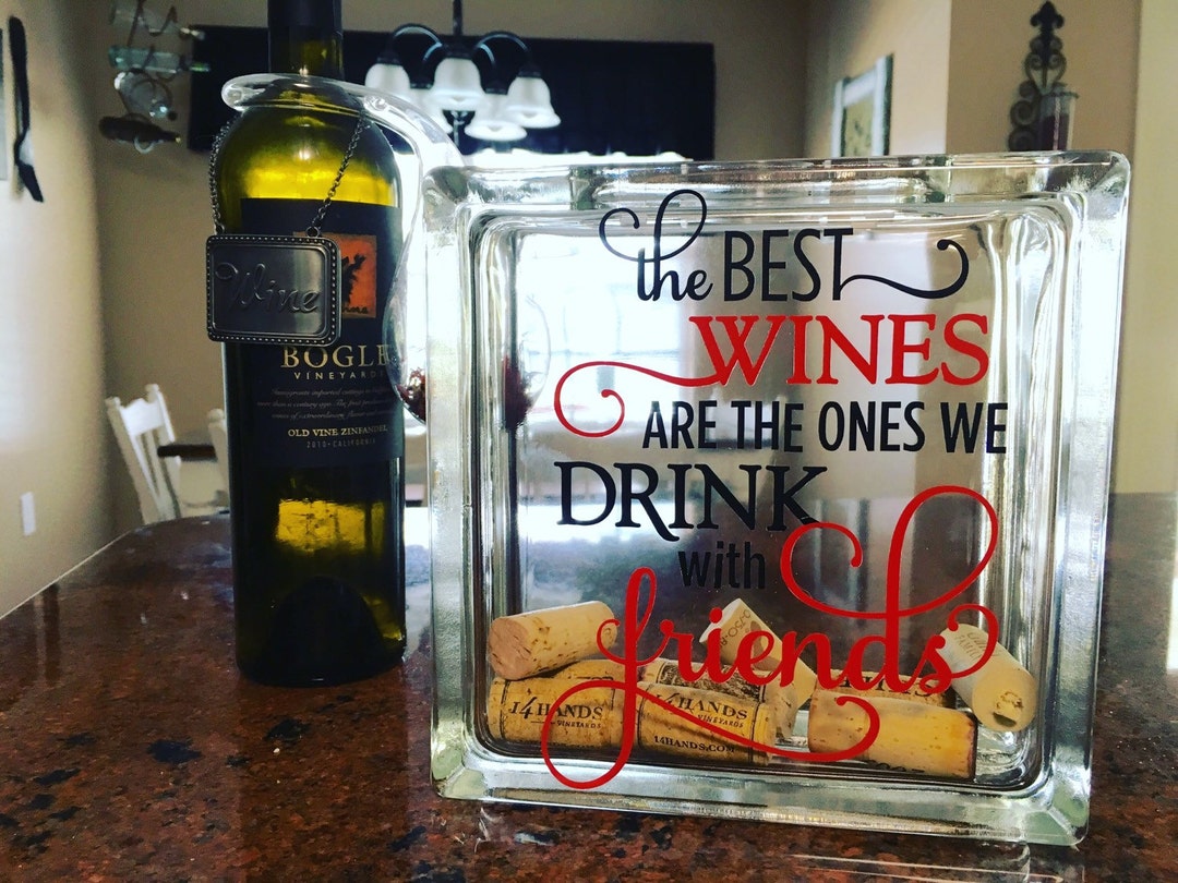 Wine Cork Storage, Wine Cork Holder, Glass Block, Wine Cork Shadow Box