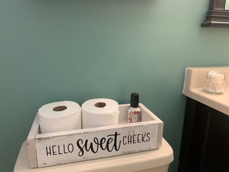 Hello Sweet Cheeks Bathroom Decor Toilet Paper Holder Etsy