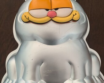 Cake pan Garfield vintage Wilton cake pan, 1978 Garfield with the face plate and instructions, Cat cake pan, Cat lovers.