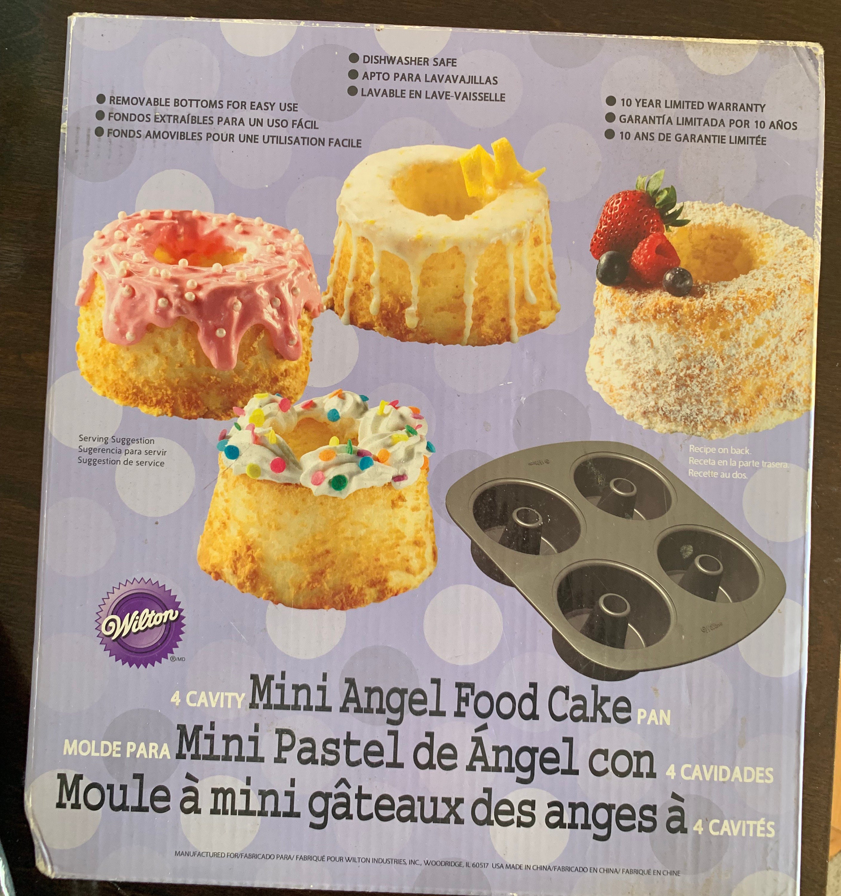 Mini Angel Food Bundt Cakes