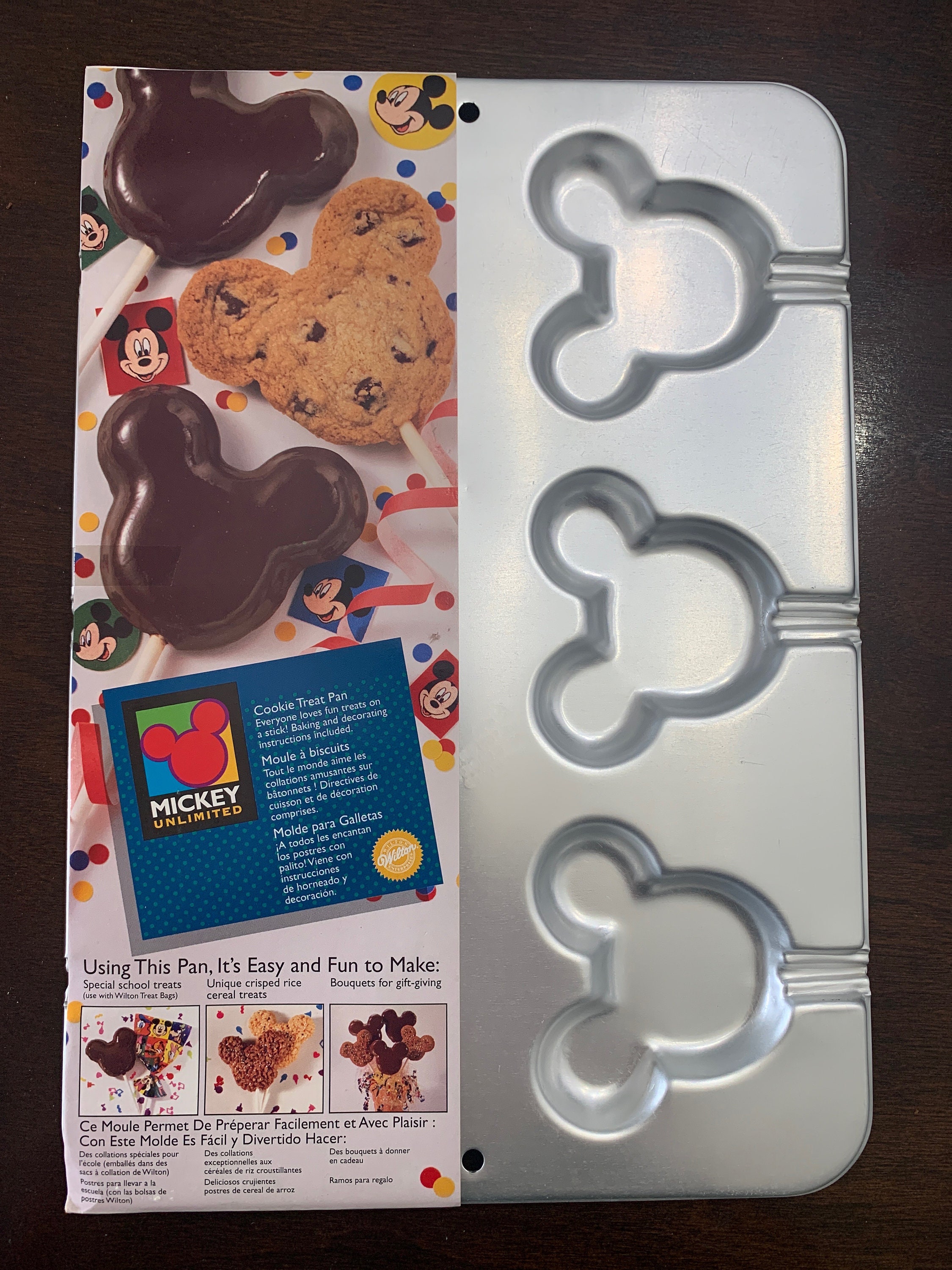 Wilton Mickey Mouse Cookie Treat Pan Mickey Mouse Candy Mold 6 Cavity Mold 3 1 2 Inch Each Etsy UK