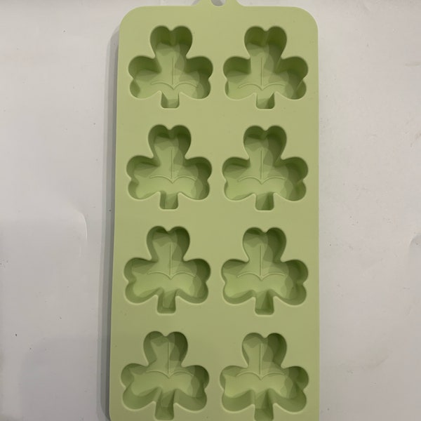 silicone Shamrock, clover mold 2 inch each,candy mold, soap or crafting.