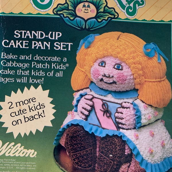 Wilton cabbage patch doll 3D stand up cake pan Vintage Wilton cabbage patch doll cake/Retro bakeware/Aluminum cake pan.
