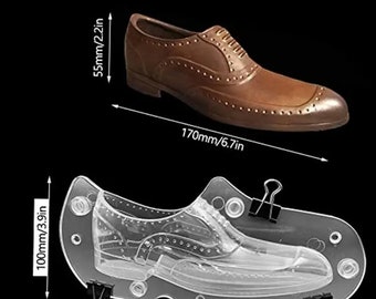 Zapato para hombre chocolate o caramelo derrite molde de 6,7 pulgadas de largo