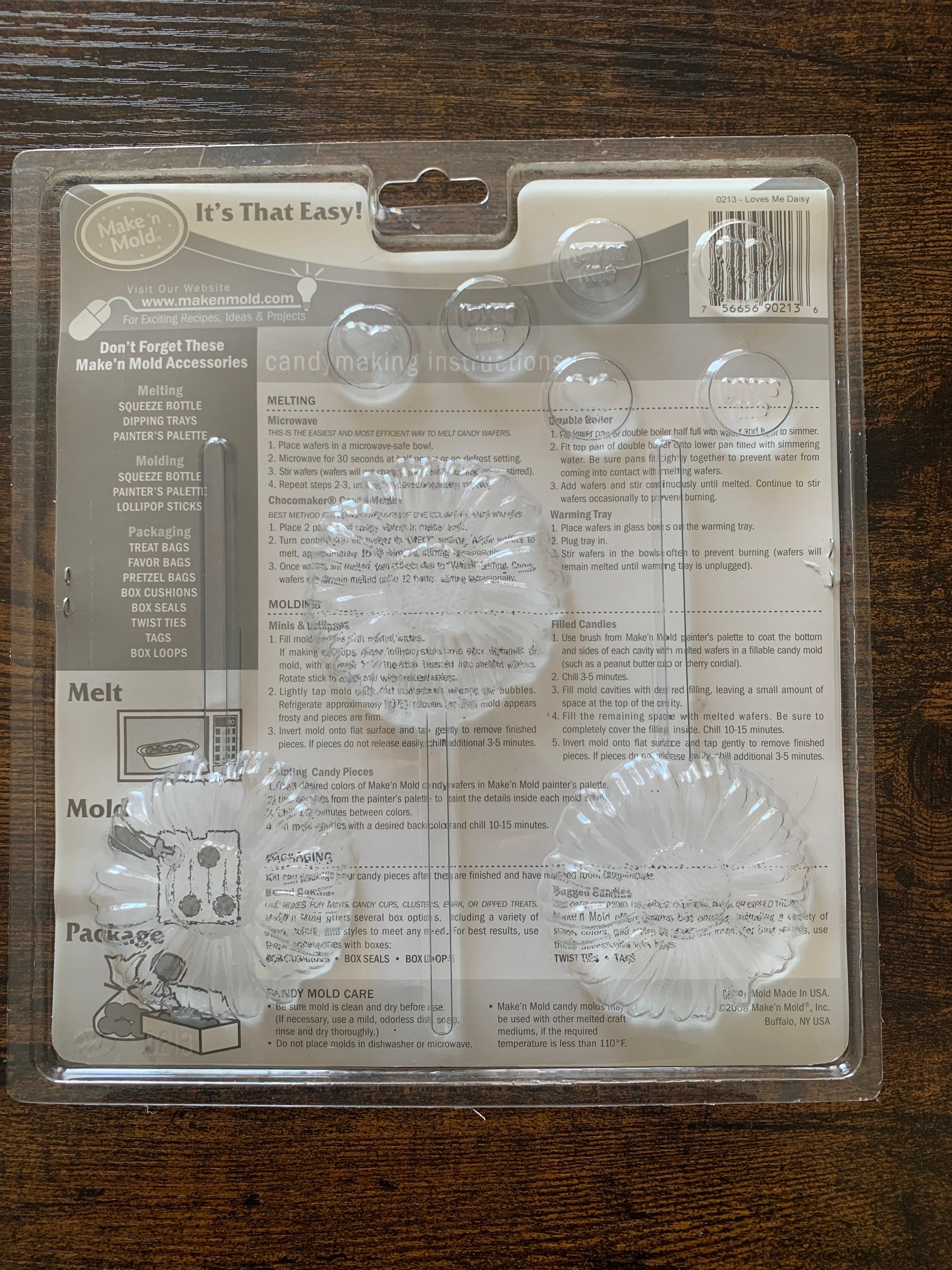 love and daisies Make N Mold fillable Chocolate candy lollipop molds