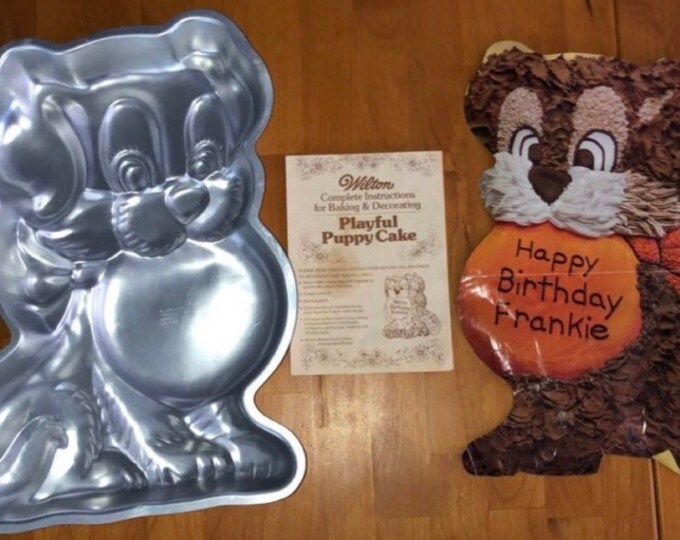 Vintage Wilton Puppy Cake Pan, Dog Cake Pan, Puppy Love, New Puppy
