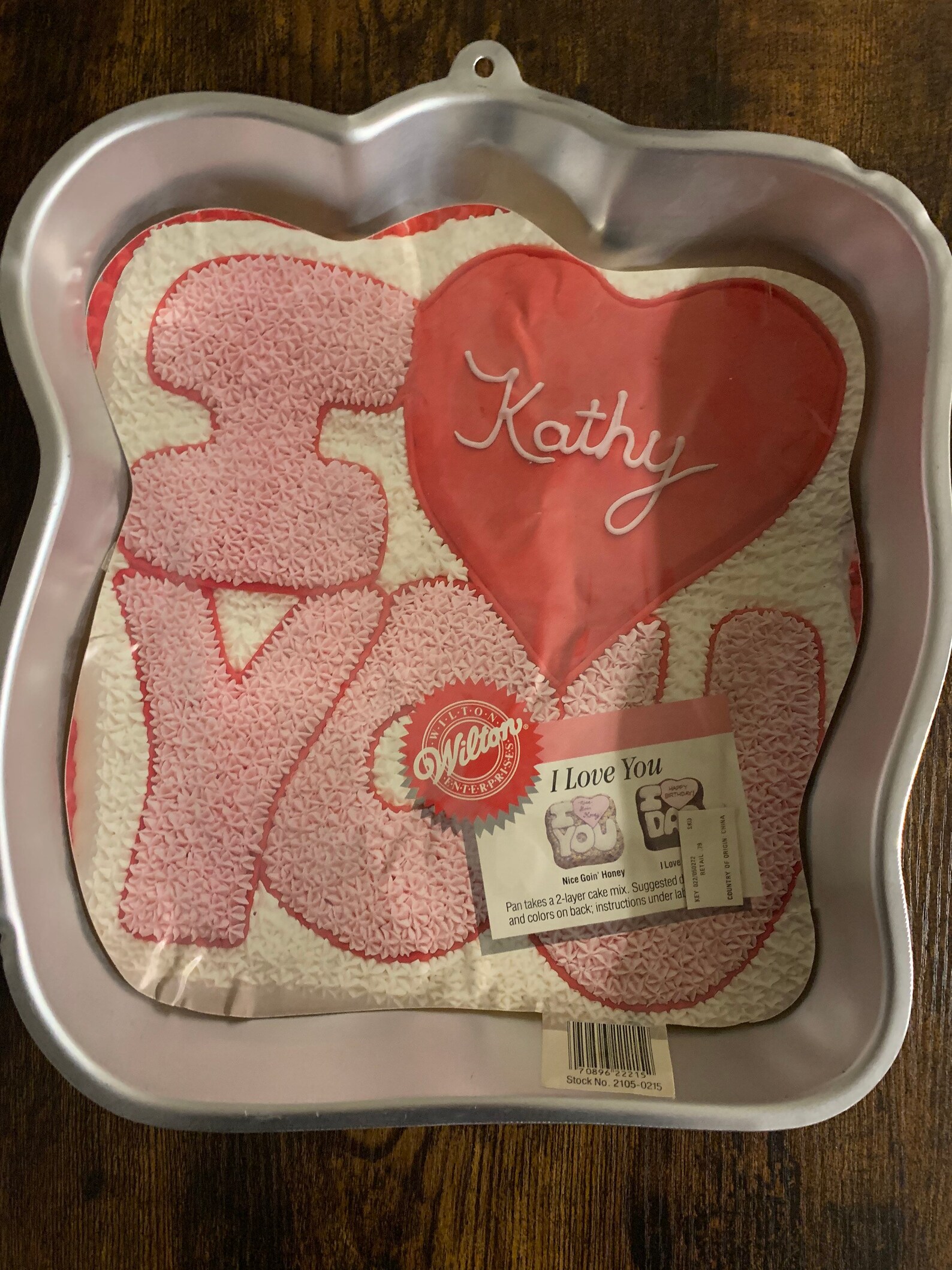 Wilton Specialty Cake Pan/i LOVE YOU Cake Pan/wilton Cake Etsy