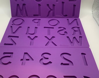 Fondant Letter Mold 3D Silicone Number Alphabet Molds for Cake