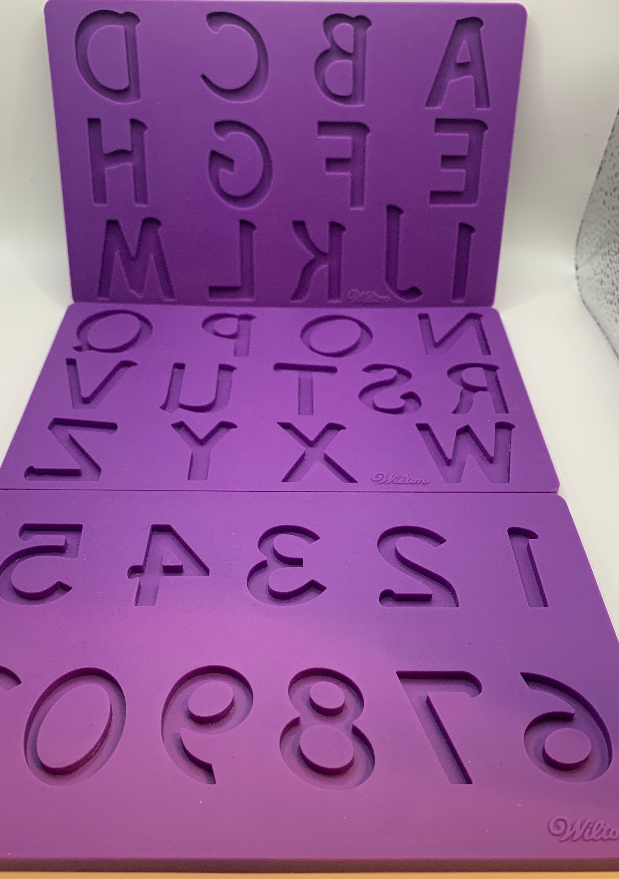 Silicone Molds Fondant Letters Numbers