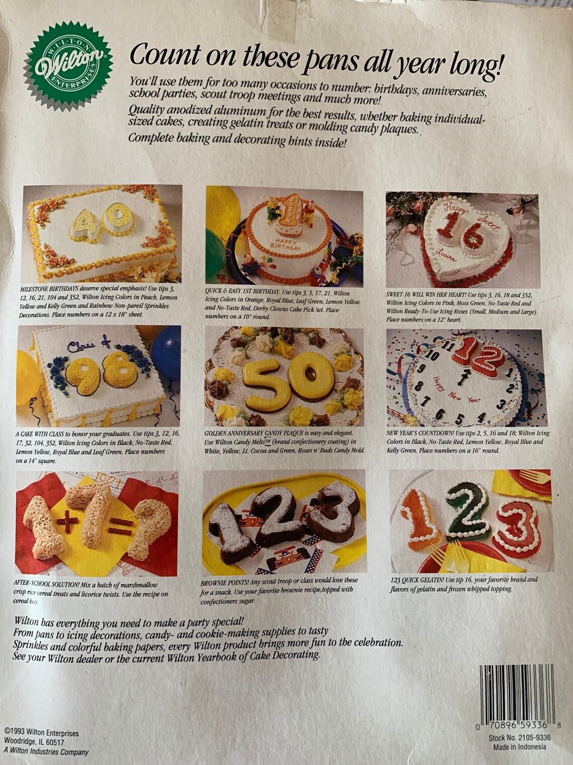 Numbers Cake Pan Rare Rare Wilton Numbers Cake Pan Set. Hard Etsy