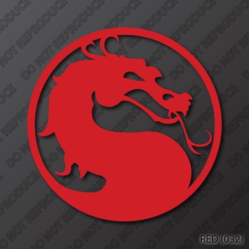 Classic Mortal Kombat Emblem Vinyl Decal Etsy