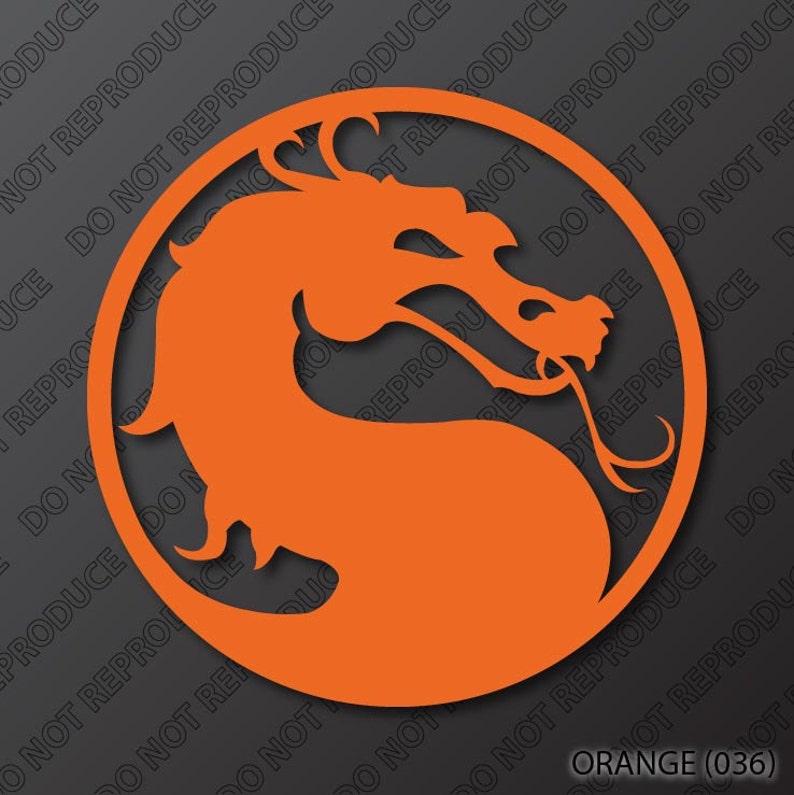 Classic Mortal Kombat Emblem Vinyl Decal Etsy