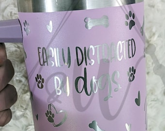 Dog Mom Tumbler Wrap Digital File | Full Wrap Design | 40 oz Cup Wrap for Laser Engraving | SVG DFX AI Digital Download | Digital File