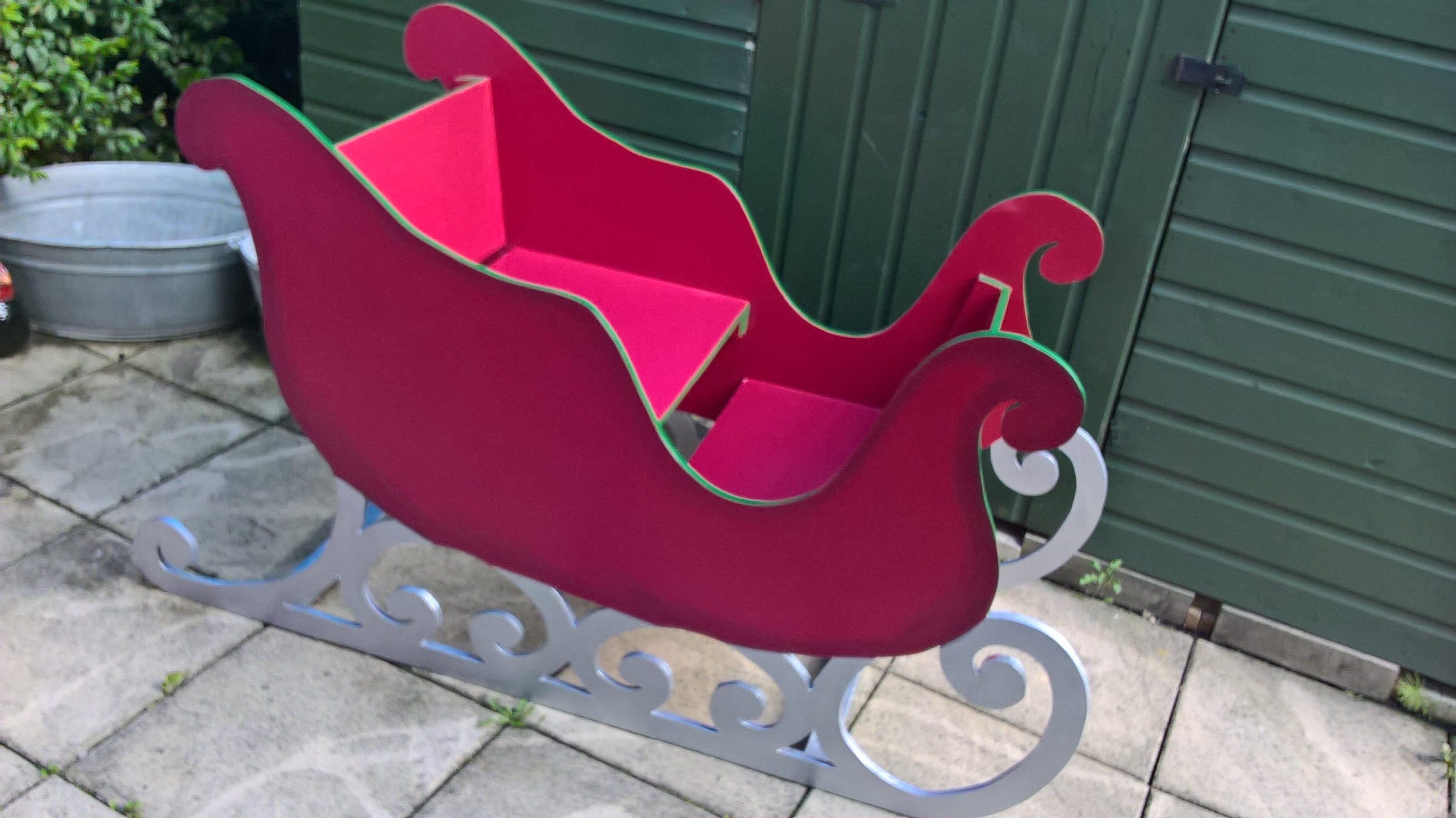 Large Wooden Santa Sleigh To Sit In Prop Shop Photo Shoot Etsy
