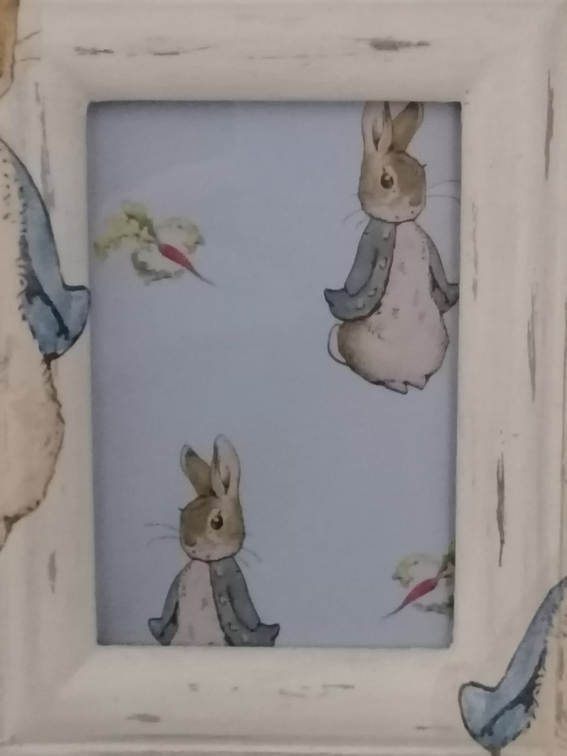 Large Wooden Peter Rabbit Picture Frame Vintage Design Nursery Etsy