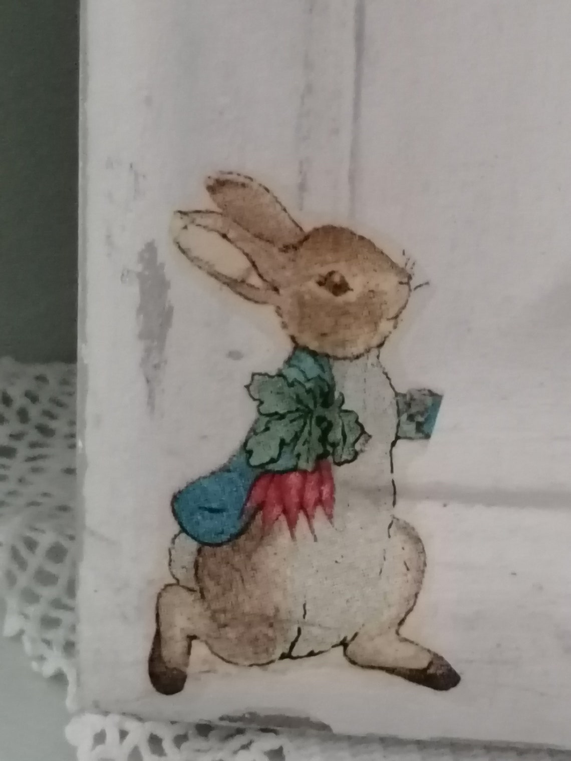 Large Wooden Peter Rabbit Picture Frame Vintage Design Nursery Etsy
