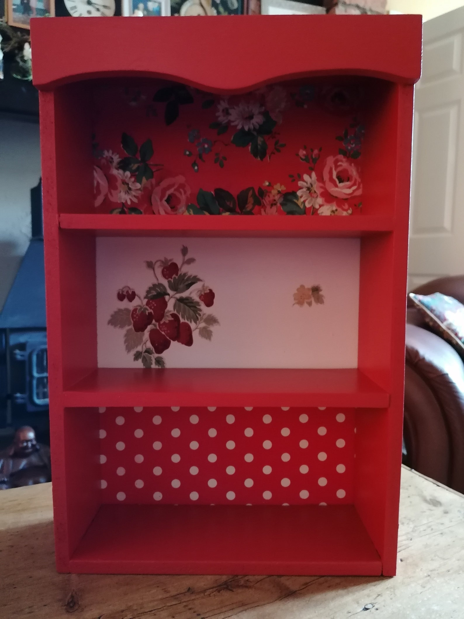 Large Wooden Storage Shelf Unit Display Wall or Freestanding Etsy UK