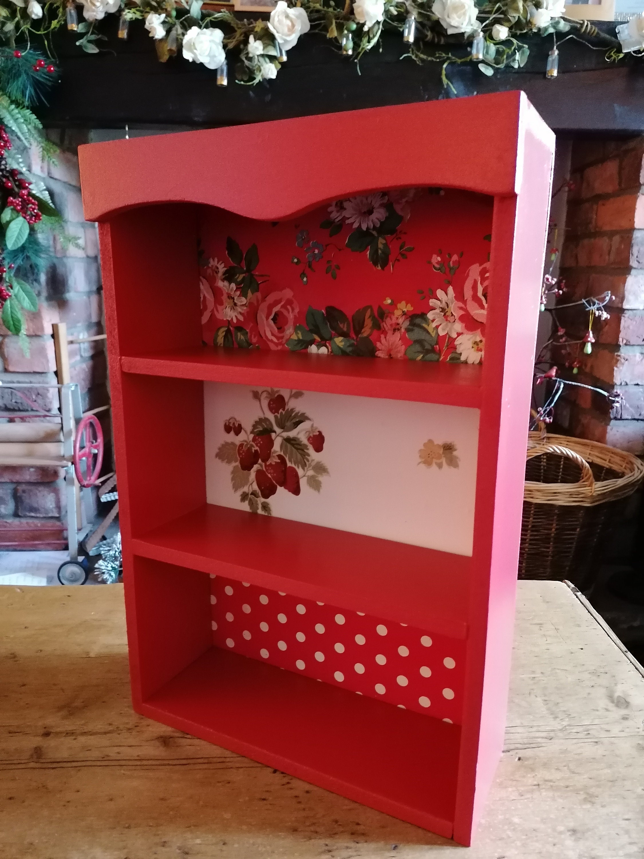 Large Wooden Storage Shelf Unit Display Wall or Freestanding Etsy UK