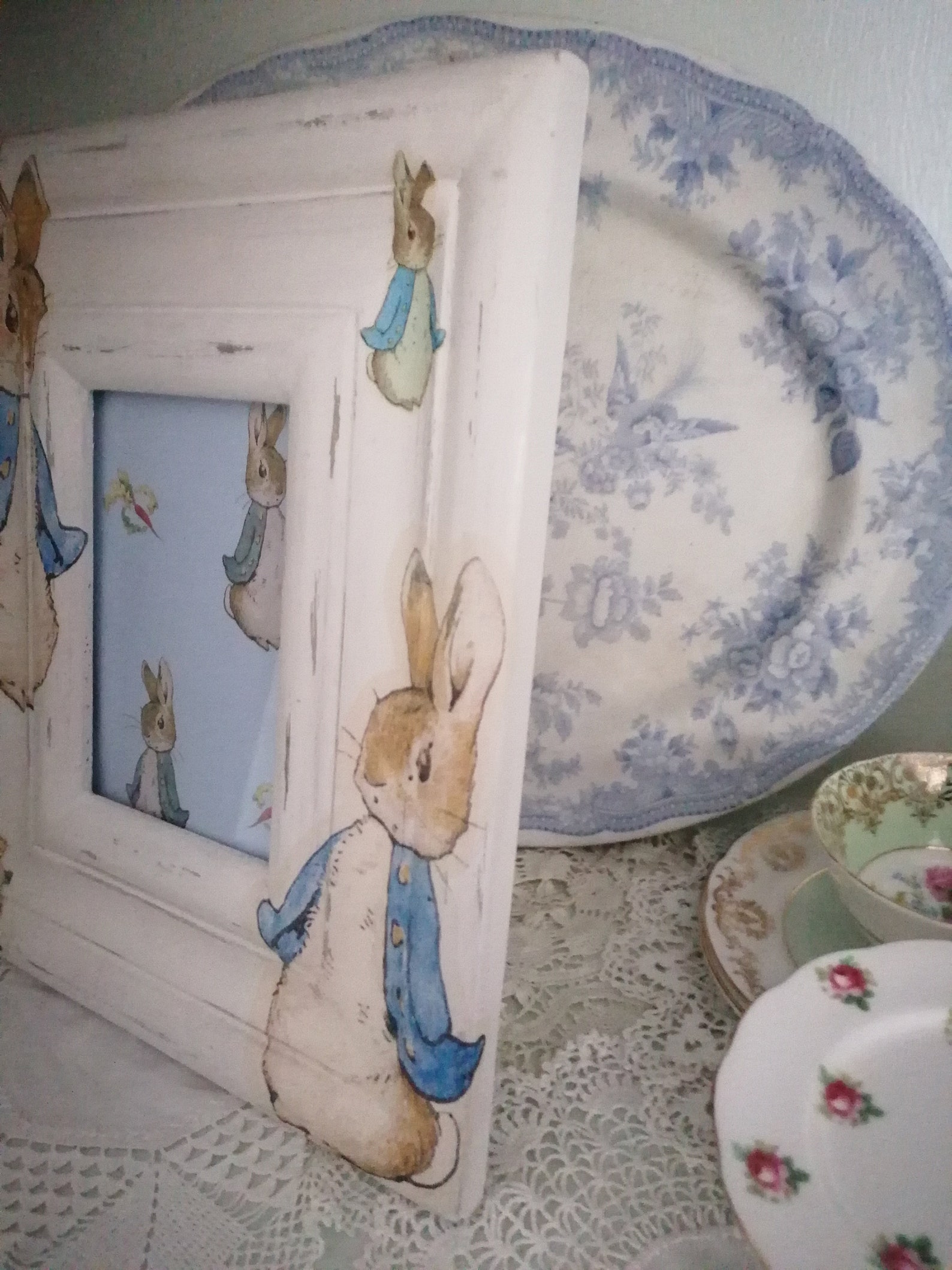 Large Wooden Peter Rabbit Picture Frame Vintage Design Nursery Etsy