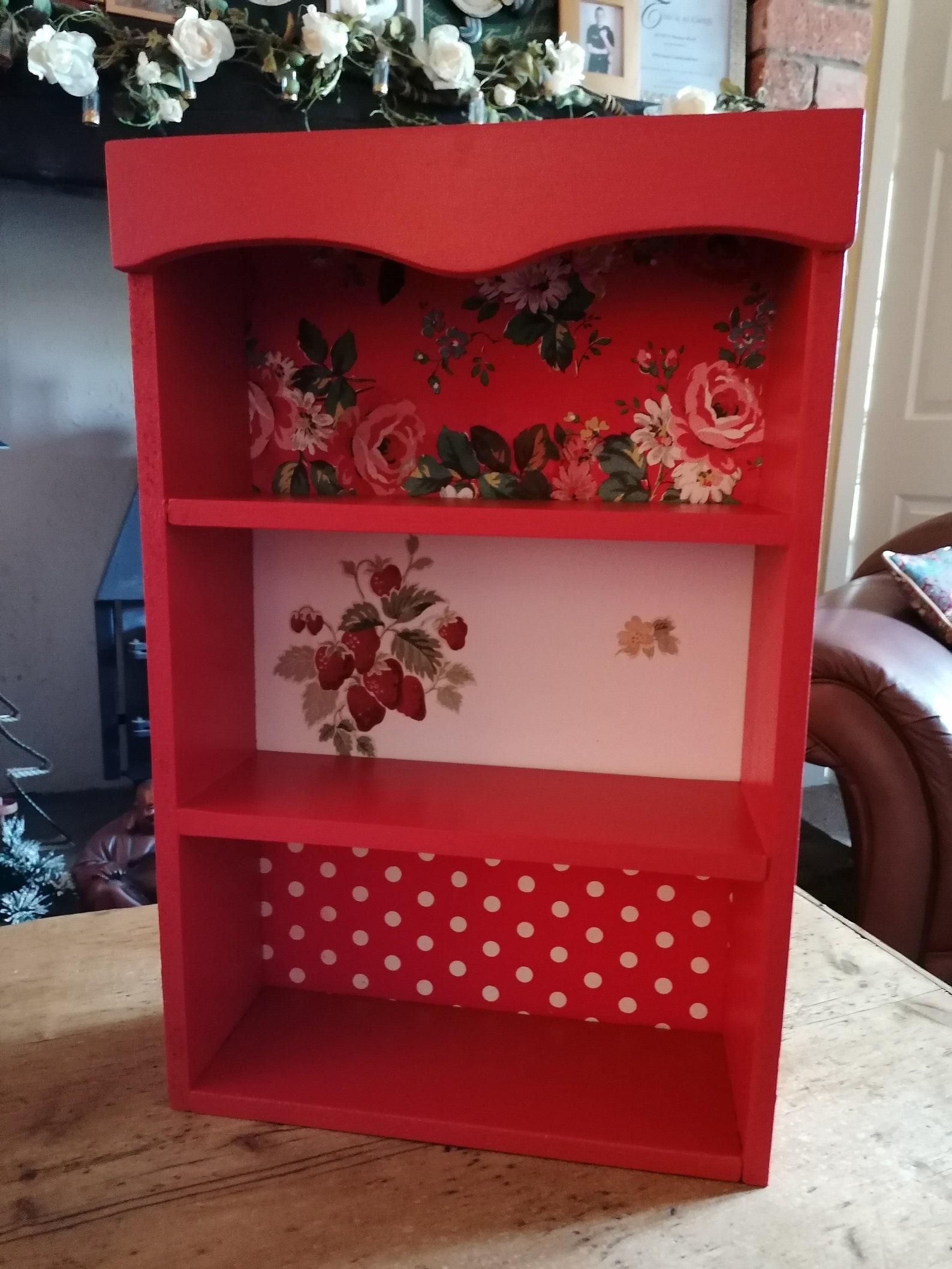 Large Wooden Storage Shelf Unit Display Wall or Freestanding Etsy UK