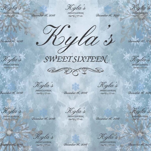 Step and Repeat Sweet 16 Backdrop With Stand Etsy