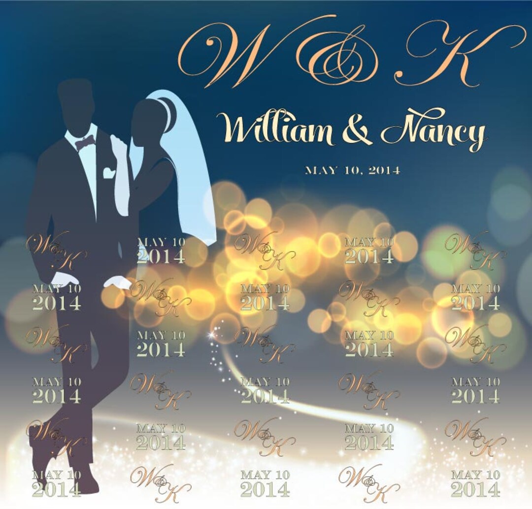 Wedding Step and Repeat Backdrop, Banner, Event, Party, Photo Booth