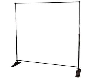 Custom Backdrop Banner Stand for Parties, Weddings & Events | Heavy Duty Adjustable Step and Repeat Stand | Trade Show Display
