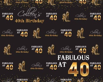 Elegance Birthday Step and Repeat Backdrop, Banner, Event, Party, Photo Booth, Design, Stand, Red Carpet, Made in USA #7014