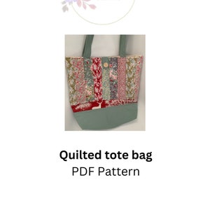 Quilted Tote Bag Pattern: Beginner Sewing Tutorial (PDF Download)
