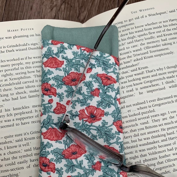 Liberty Fabric Glasses Case: Poppy Print, Soft Spectacle Protection