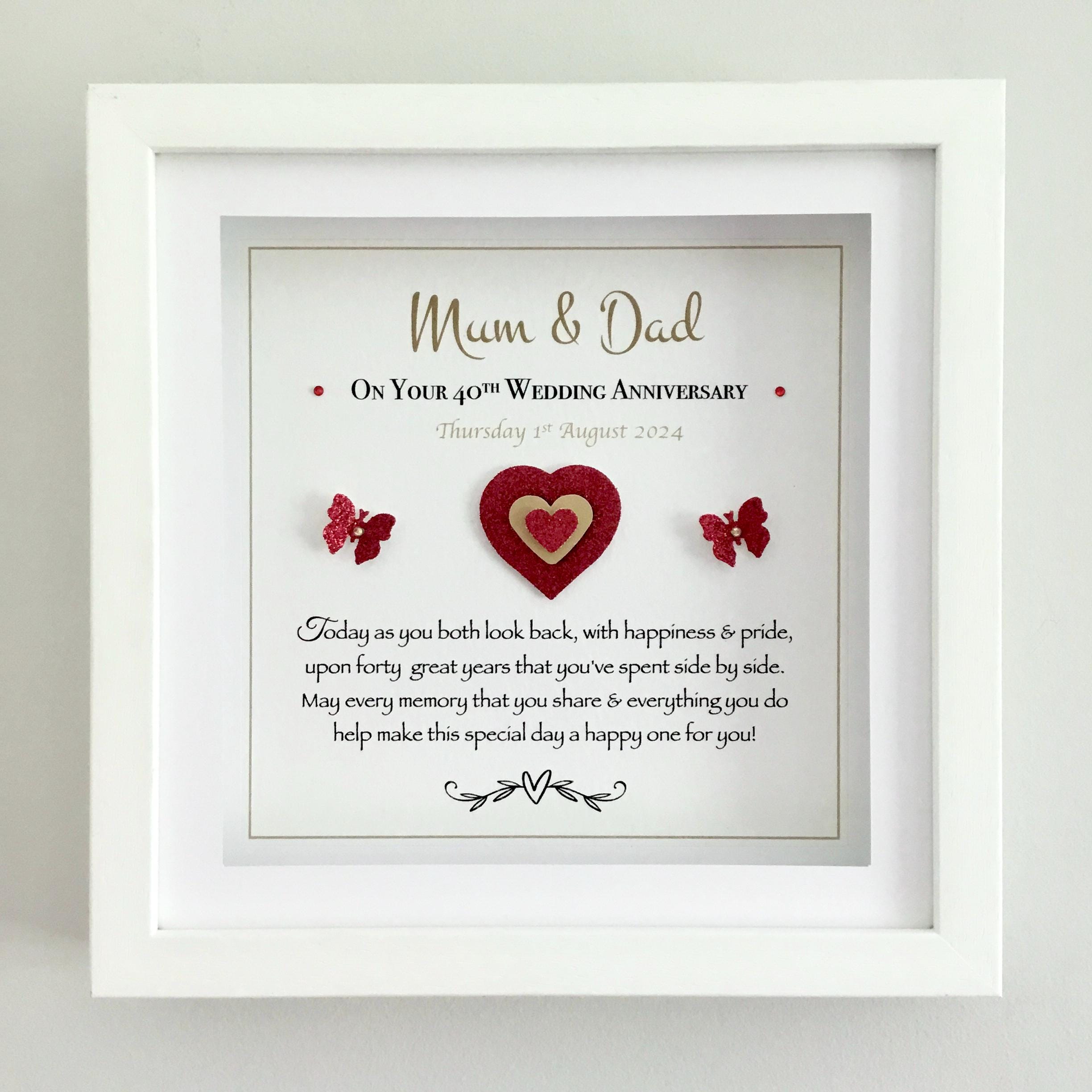 Ruby Wedding Frame UK