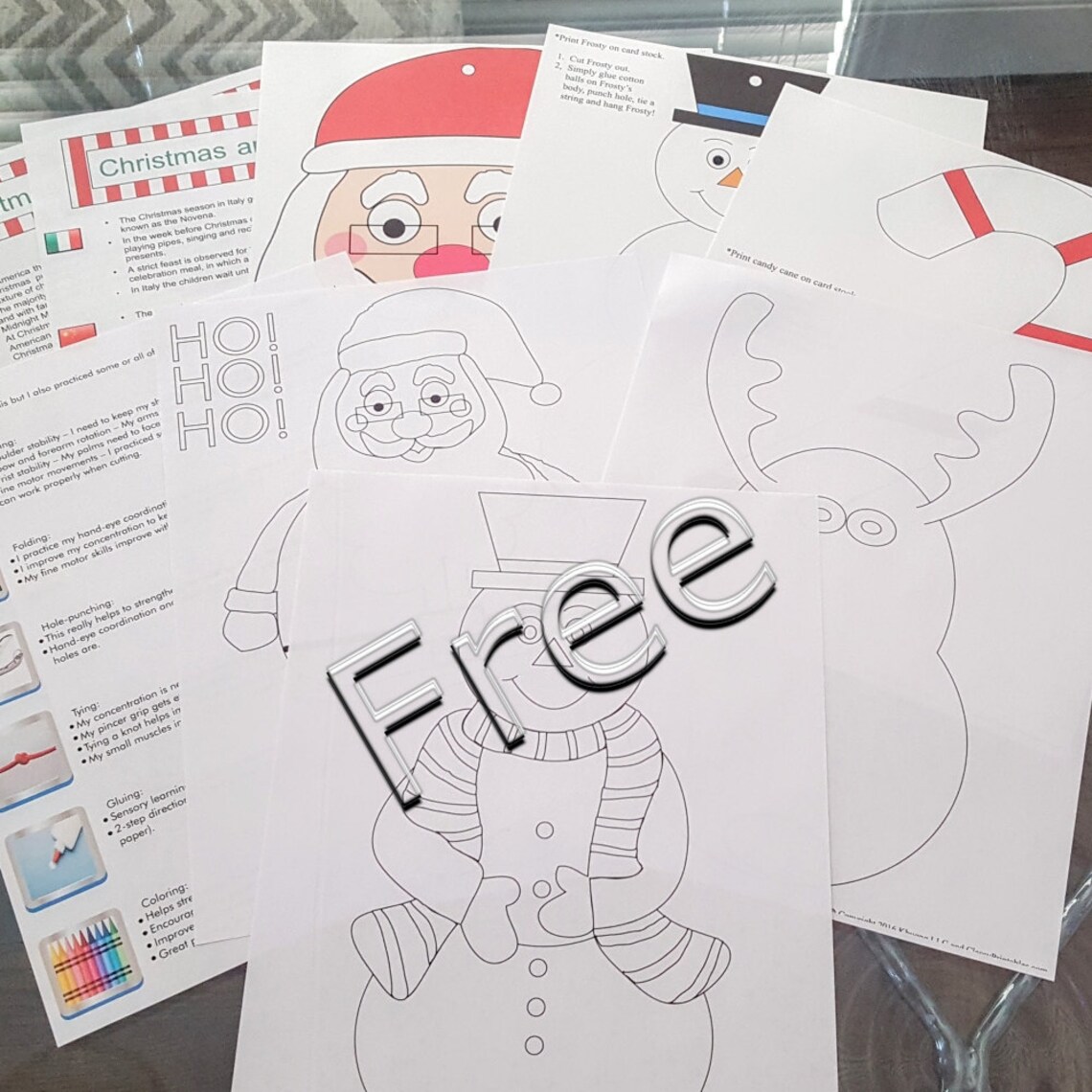 Christmas crafts activities for kids printable treat bags FREE | Etsy